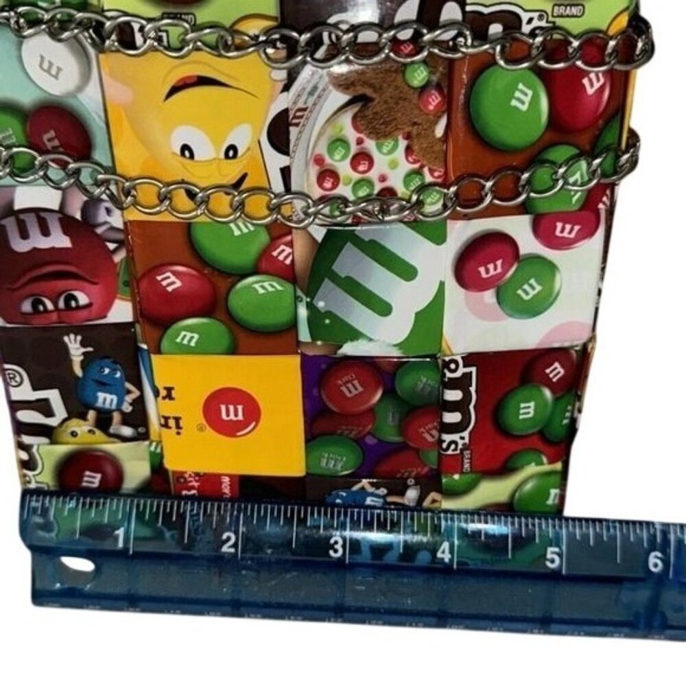Handmade M&Ms Candy Wrapper Crossbody Bag With Chain Strap - Picture 10 of 10